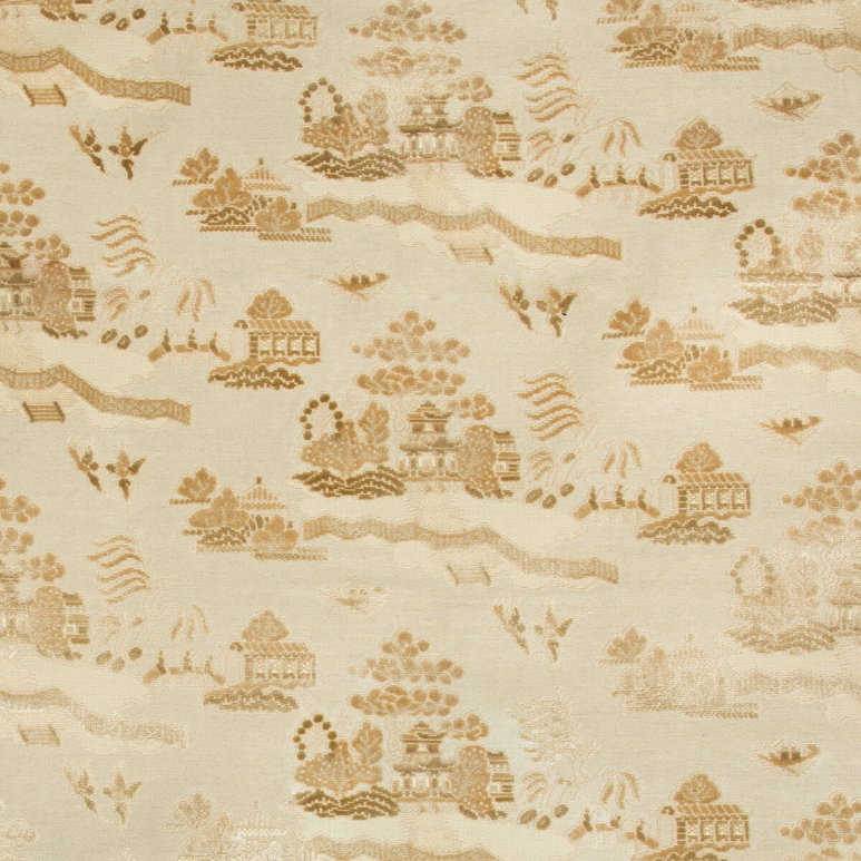 Brunschwig &amp; Fils La Pagode Velvet Sand Fabric