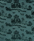 Brunschwig & Fils La Pagode Velvet Teal Fabric