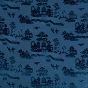 Brunschwig & Fils La Pagode Velvet Navy Fabric