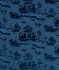 Brunschwig & Fils La Pagode Velvet Navy Fabric