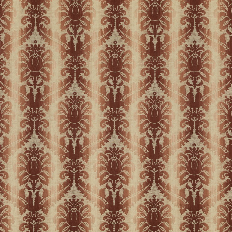 Brunschwig &amp; Fils Poivre Damask Red Fabric