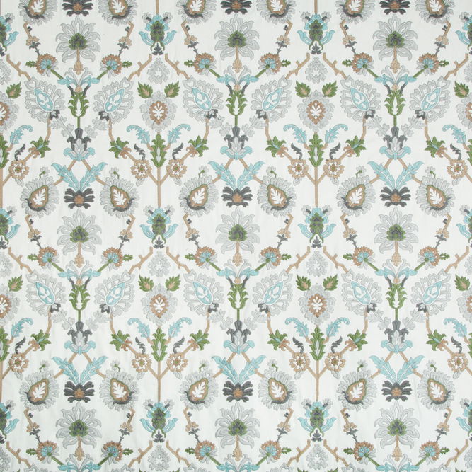 Brunschwig &amp; Fils Solanum Embroidery Mist Fabric