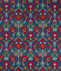 Brunschwig & Fils Solanum Embroidery Indigo/Red Fabric