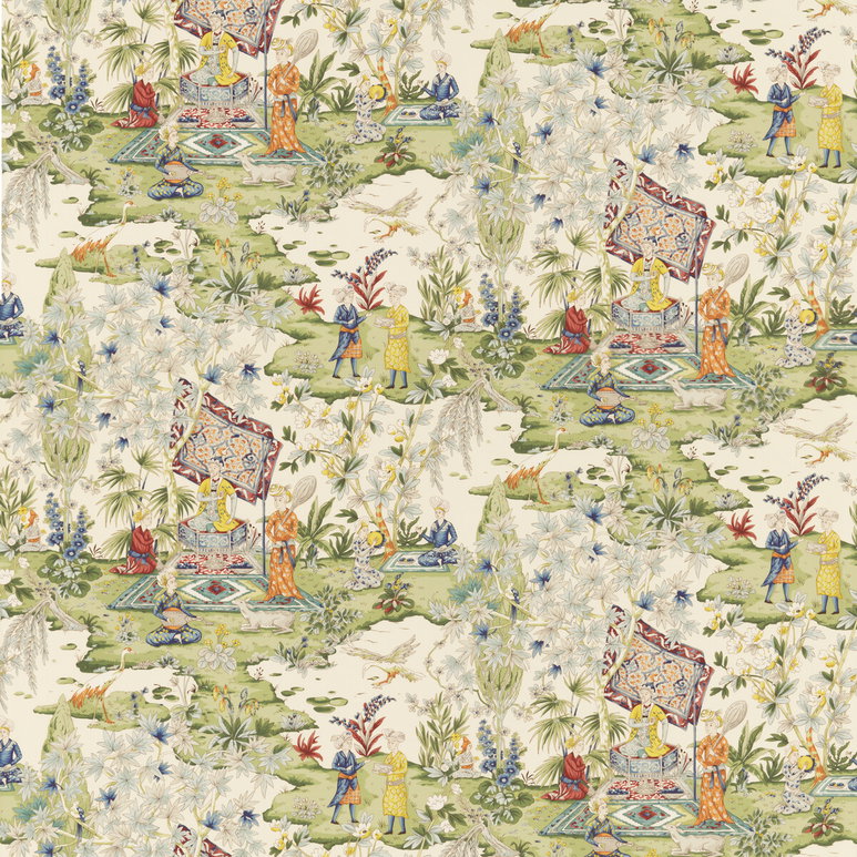 Brunschwig &amp; Fils Lodi Garden Print Ivory Fabric