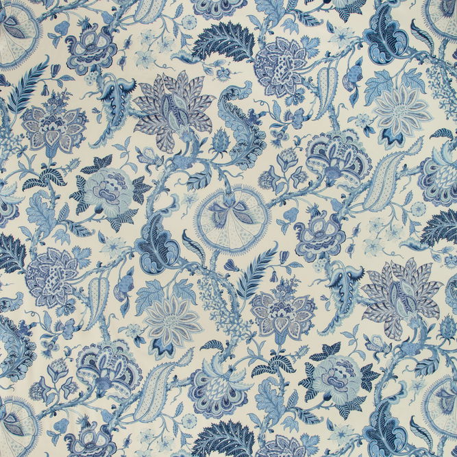 Brunschwig &amp; Fils Saranda Print Blue Fabric