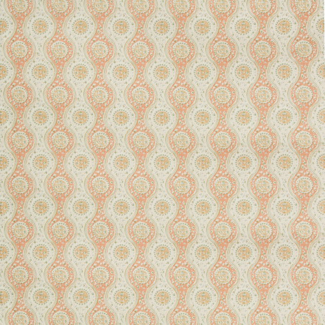 Brunschwig &amp; Fils Nadari Print Peach/Gold Fabric