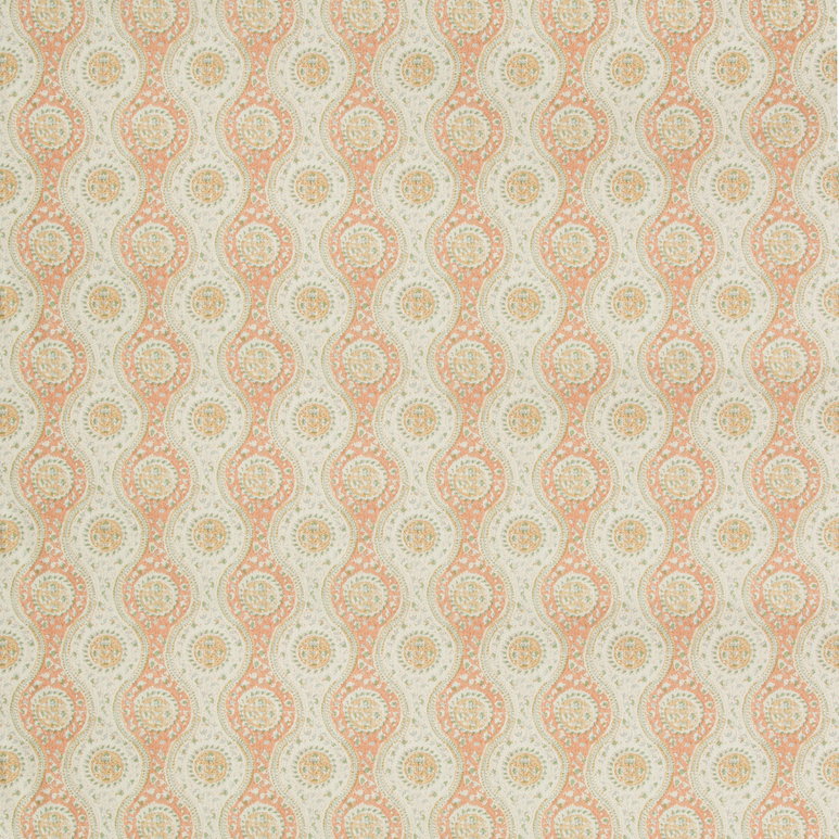 Brunschwig &amp; Fils Nadari Print Peach/Gold Fabric