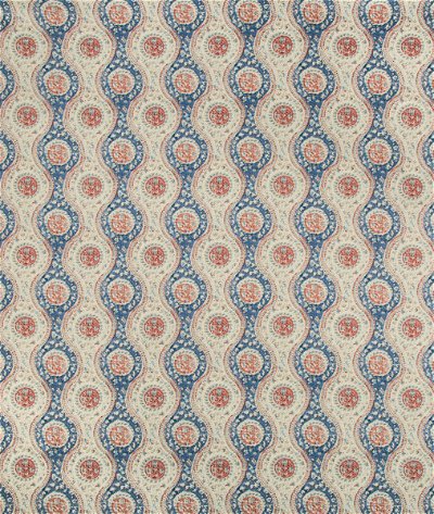 Brunschwig & Fils Nadari Print Blue/Red Fabric