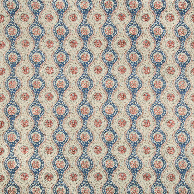Brunschwig &amp; Fils Nadari Print Blue/Red Fabric