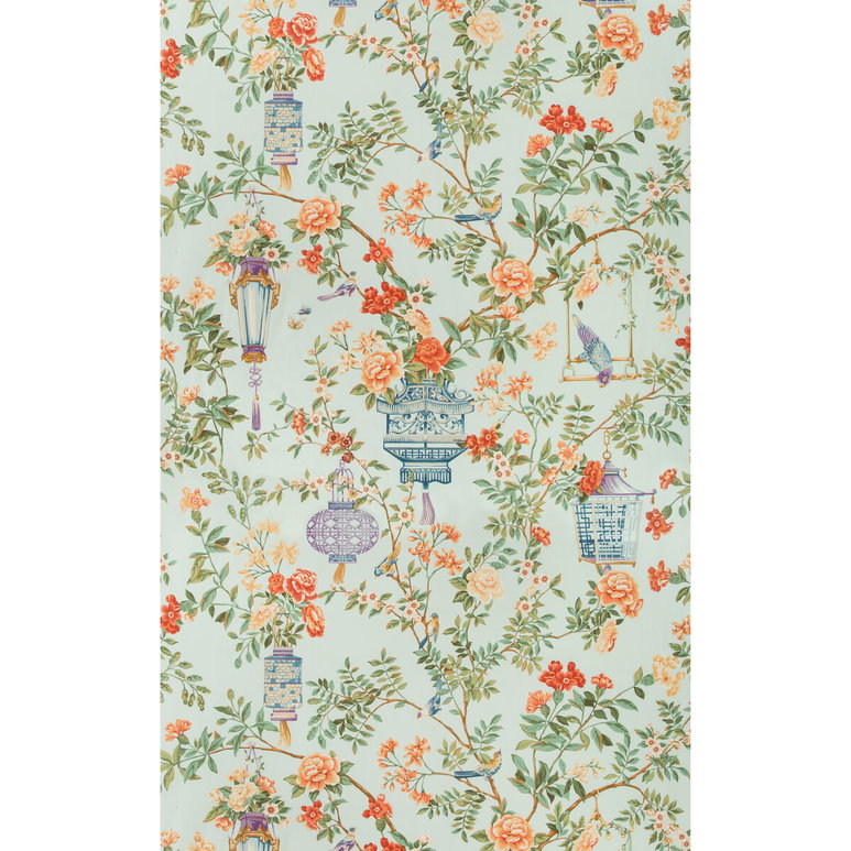 Brunschwig &amp; Fils Jardin Fleuri Print Opal Fabric