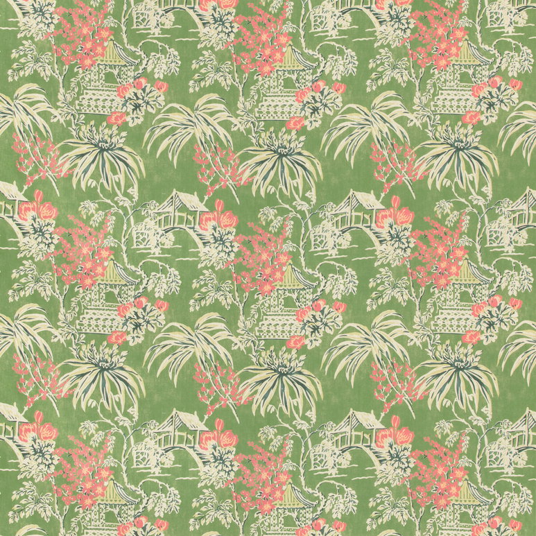 Brunschwig &amp; Fils Tongli Print Fern Fabric