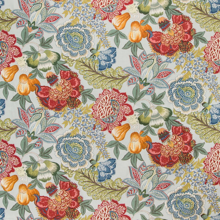 Brunschwig &amp; Fils Karabali Print Aqua Fabric