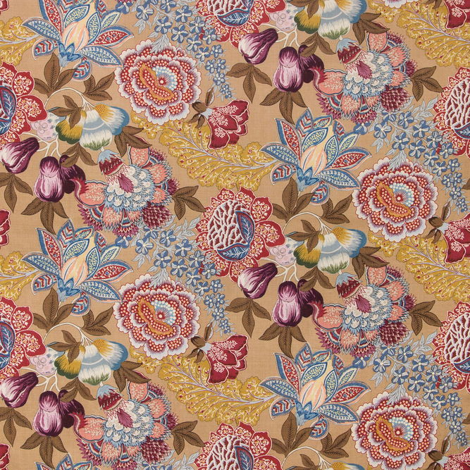 Brunschwig &amp; Fils Karabali Print Wheat Fabric