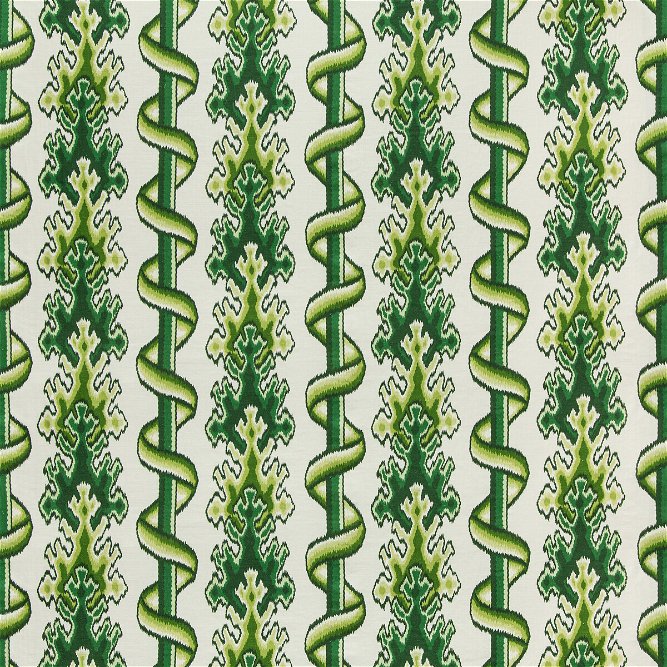 Brunschwig &amp; Fils Montguyon Print Leaf/Aloe Fabric
