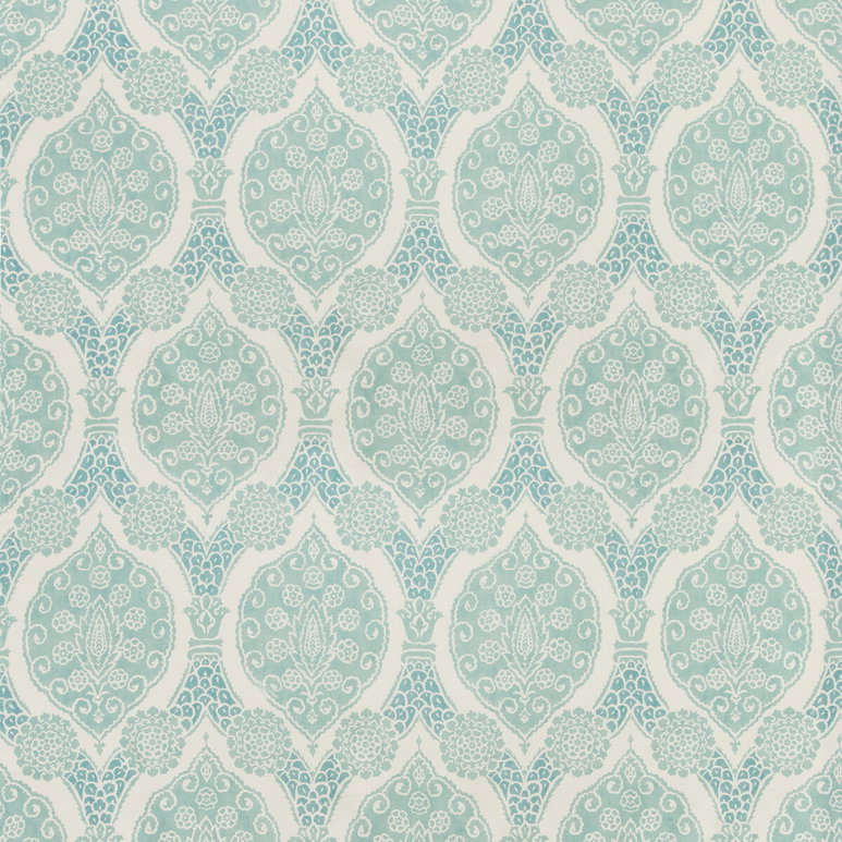 Brunschwig &amp; Fils Sufera Print Aqua Fabric