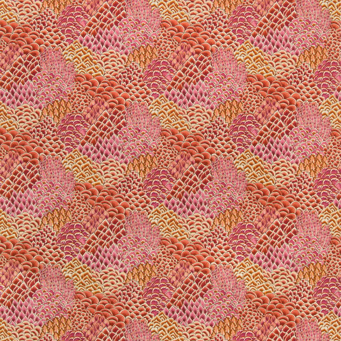 Brunschwig &amp; Fils Katibi Print Pink Fabric