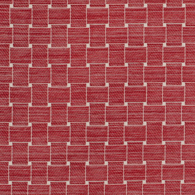 Brunschwig &amp; Fils Beaumois Woven Red Fabric