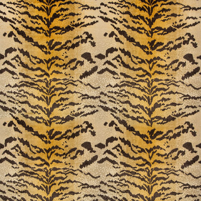 Brunschwig &amp; Fils Le Tigre Velvet Cognac Fabric