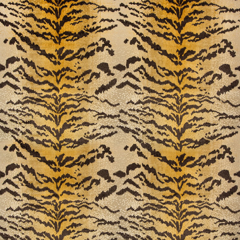 Brunschwig &amp; Fils Le Tigre Velvet Cognac Fabric