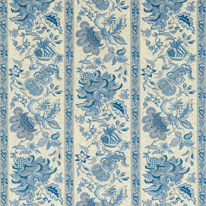 Brunschwig &amp; Fils Montflours Print Blue Fabric
