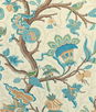 Brunschwig & Fils Louverne Print Aqua Fabric