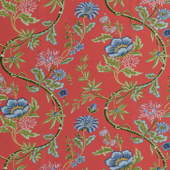 Brunschwig &amp; Fils Veronique Print Red Fabric