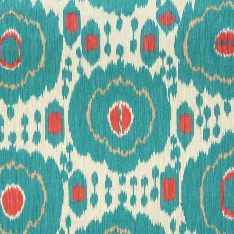 Brunschwig &amp; Fils Mayenne Print Aqua Fabric