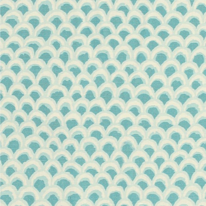 Brunschwig &amp; Fils Pave II Print Aqua Fabric