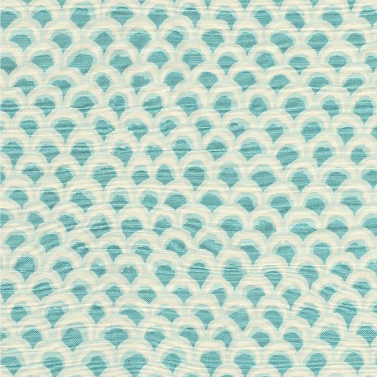 Brunschwig &amp; Fils Pave II Print Aqua Fabric
