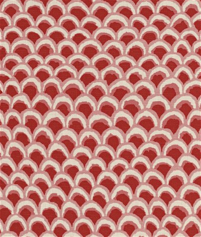 Brunschwig & Fils Pave II Print Red Fabric