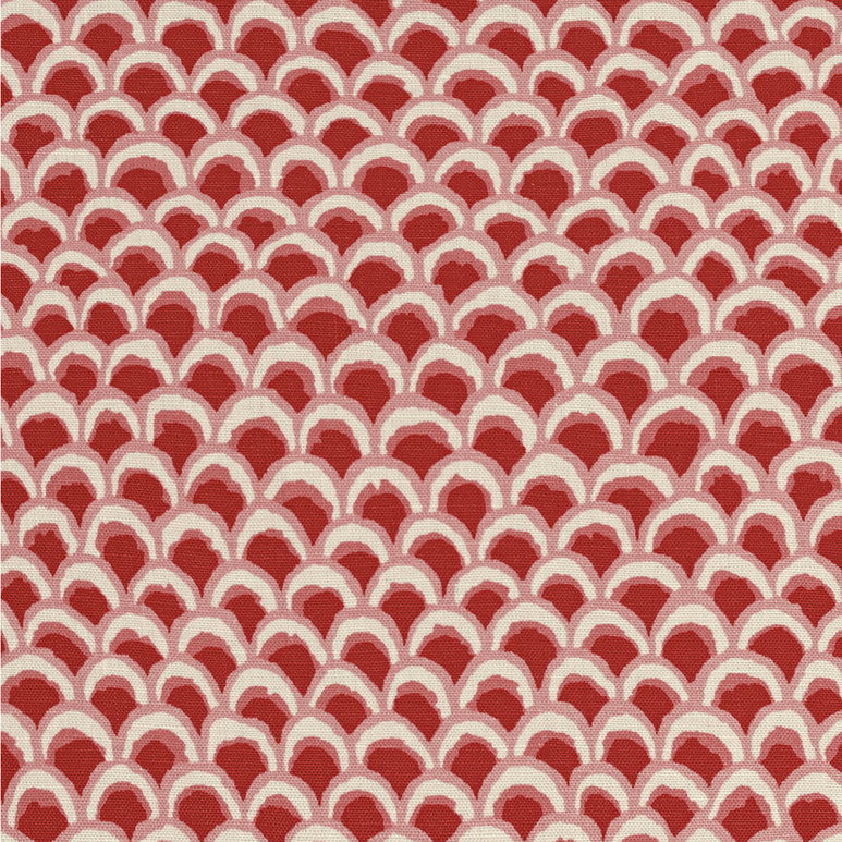 Brunschwig &amp; Fils Pave II Print Red Fabric