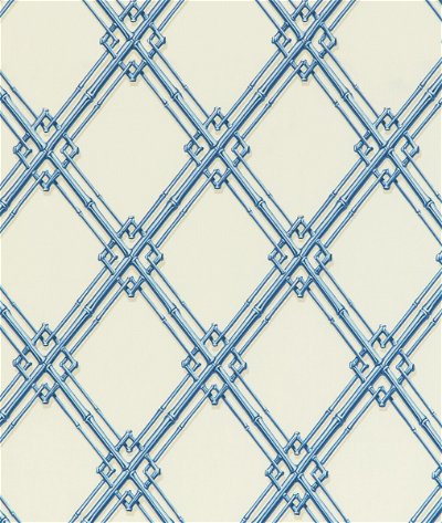 Brunschwig & Fils Le Bambou Print Blue Fabric