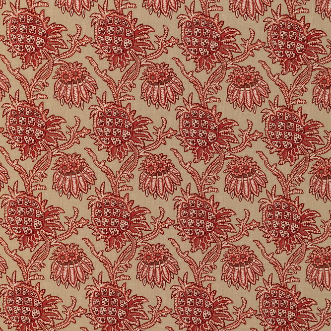Brunschwig &amp; Fils Brassac Print Red Fabric