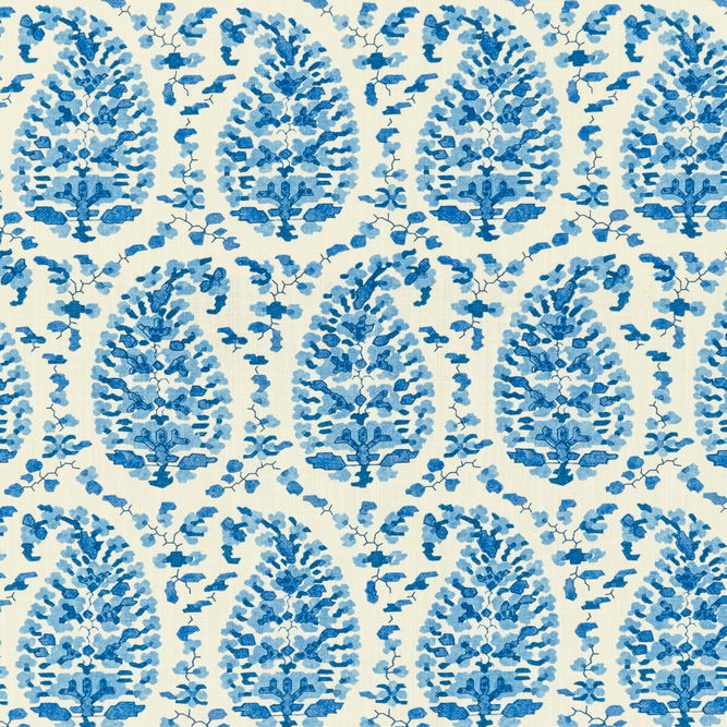 Brunschwig &amp; Fils Rougier Print Blue Fabric