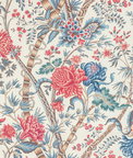 Brunschwig & Fils Luberon Print Red/Blue Fabric