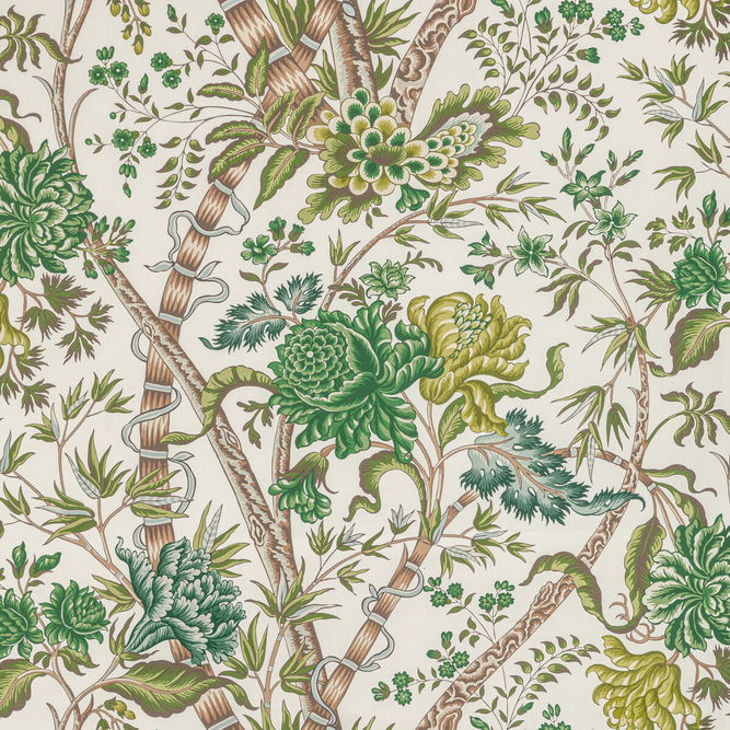 Brunschwig &amp; Fils Luberon Print Green/Leaf Fabric