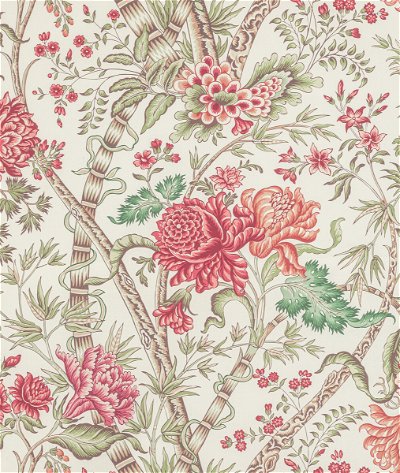 Brunschwig & Fils Luberon Print Berry/Leaf Fabric