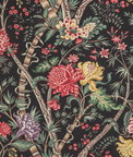 Brunschwig & Fils Luberon Print Noir/Multi Fabric