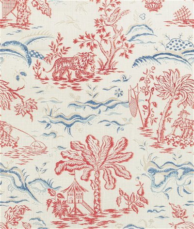 Brunschwig & Fils Valensole Print Red/Blue Fabric