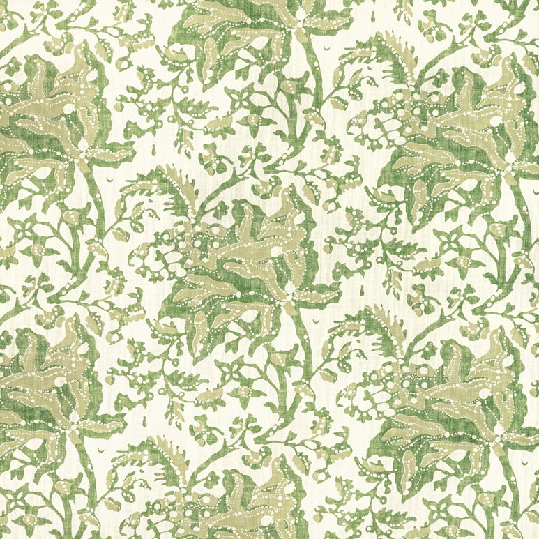 Brunschwig &amp; Fils Weymouth Print Leaf Fabric