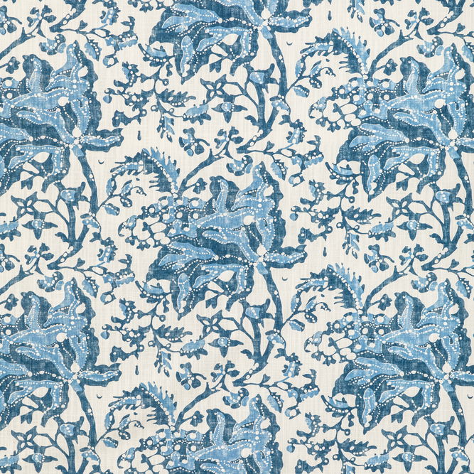 Brunschwig &amp; Fils Weymouth Print Indigo Fabric
