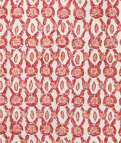Brunschwig & Fils Galon Print Coral Fabric