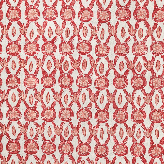 Brunschwig &amp; Fils Galon Print Coral Fabric