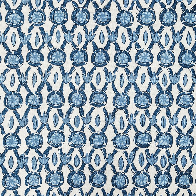 Brunschwig &amp; Fils Galon Print Blue Fabric