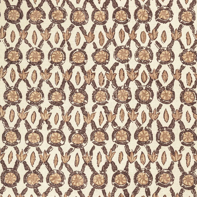 Brunschwig &amp; Fils Galon Print Mocha Fabric