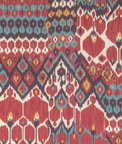 Brunschwig & Fils Bonnieux Print Berry/Aqua Fabric
