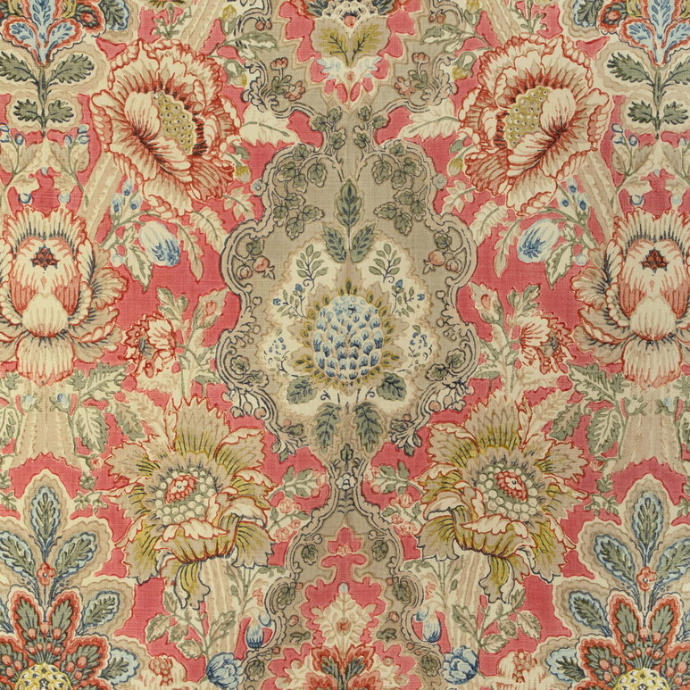Brunschwig &amp; Fils Carvallo Print Red Fabric