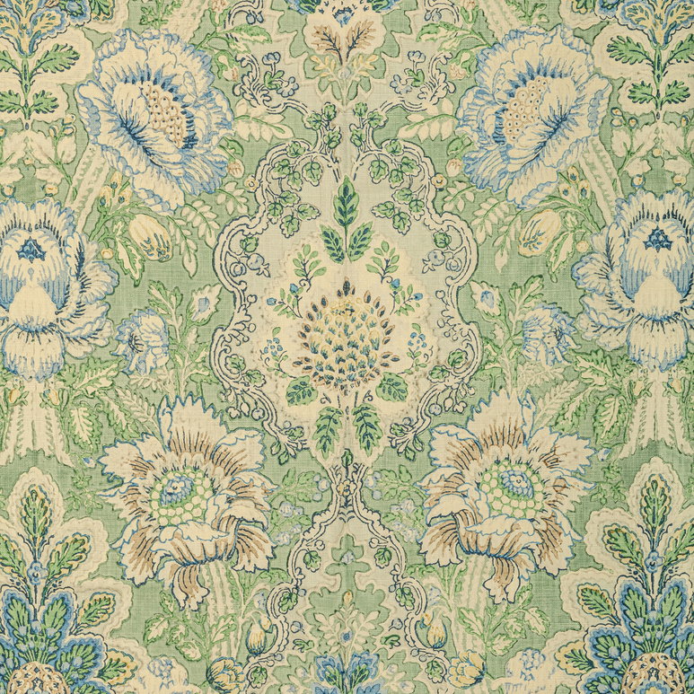 Brunschwig &amp; Fils Carvallo Print Celery Fabric