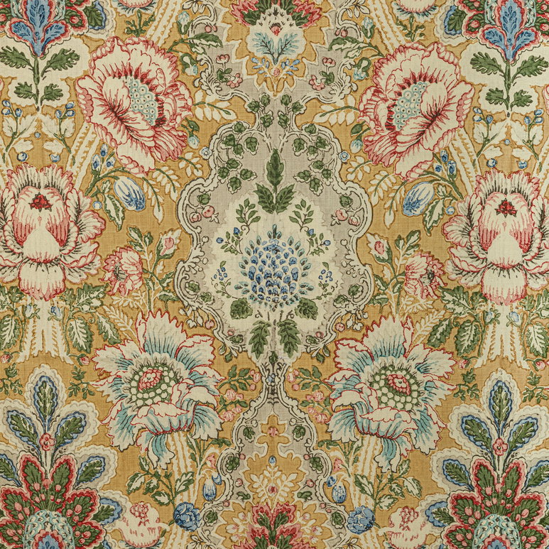 Brunschwig &amp; Fils Carvallo Print Canary Fabric