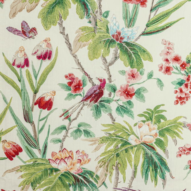 Brunschwig &amp; Fils Gastaud Print Red/Green Fabric